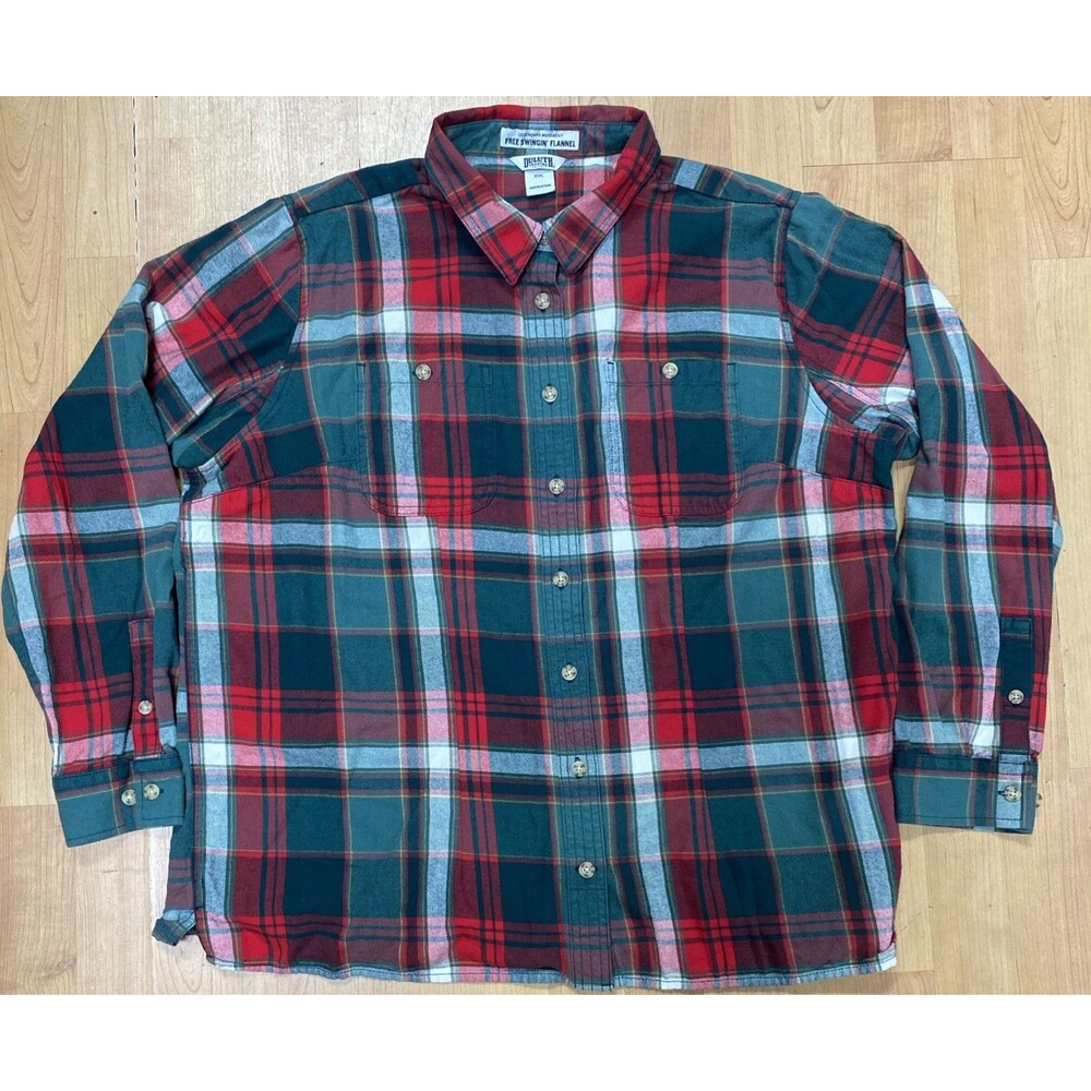 Duluth Trading Red Plaid Cotton Free Swinging Flannel Shirt Women’s XXL Shirt